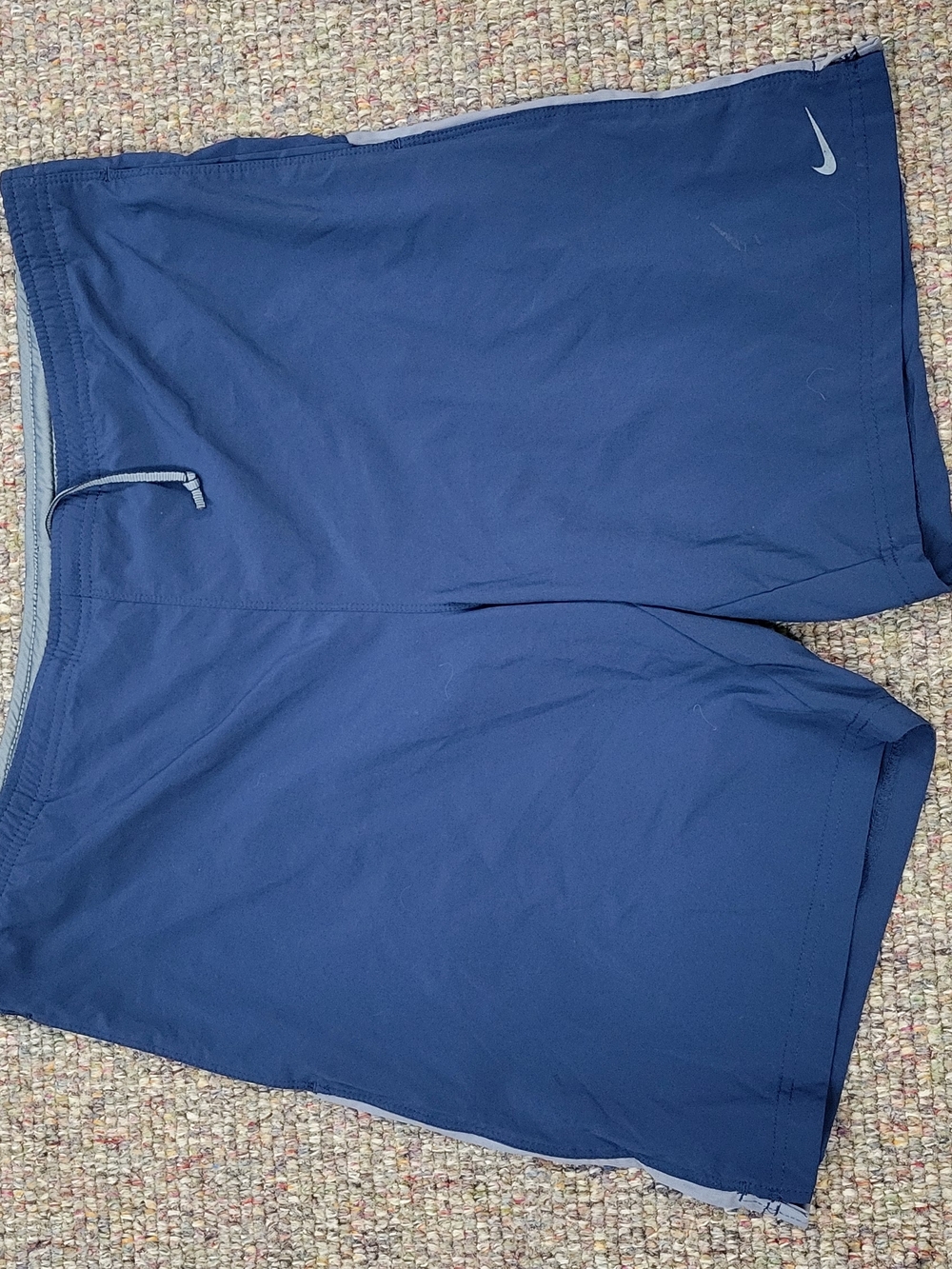 Nike Navy Performance Shorts with Swoosh